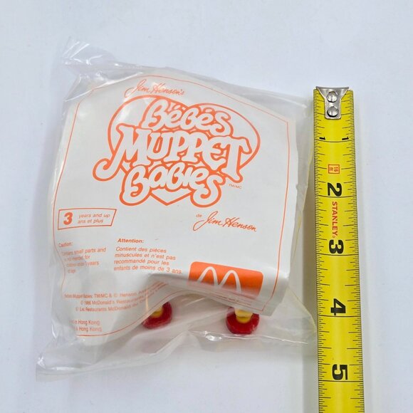 Vintage 1986 McDonald’s Happy Meal Muppet Fozzie Bear On Horse Toy New Sealed - Picture 2 of 5